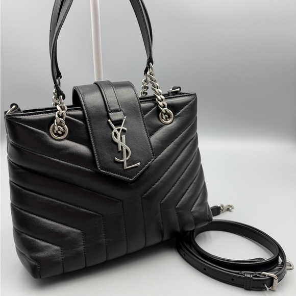 Yves Saint Laurent Handbags - Yves Saint Laurent Black Quilted Leather Shoulder Bag with Silver Hardware